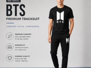2 Pcs Men’s Polyester Printed Track Suit